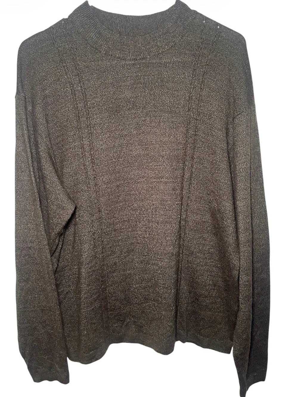 ME Sport Men's Classic Crewneck Sweater Brown Long Sleeve Fall Casual Medium
